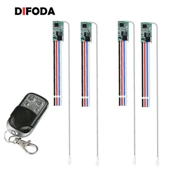 

DIFODA 433MHz Remote Control Switch DC 5V 12V Mini LED Light Receiver Relay with Transmitter Remote Control Smart Home