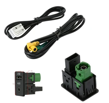 

RCD510 + 310 + 300 + RNS315 AUX USB Switch Cable FOR VW MK6 Golf Jetta CC PASSAT B6 B7
