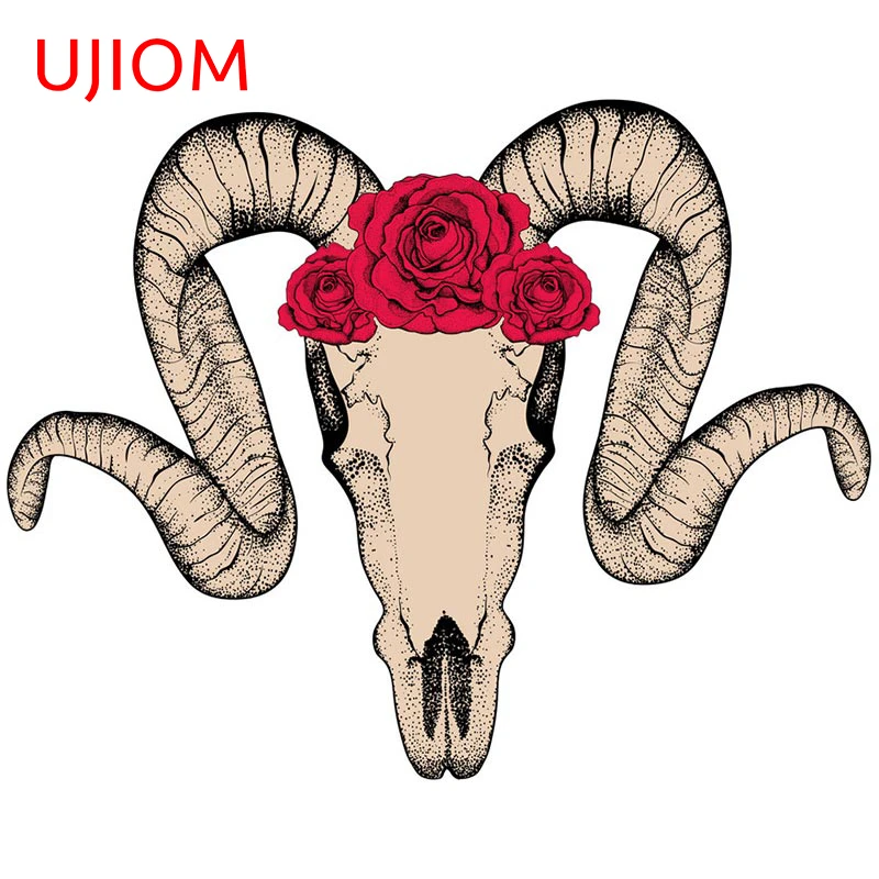 UJIOM Goat Skull with Red Roses Wall Stickers Children's Bedroom Decor  Wallpaper Waterproof Funny Kitchen Bathroom Wall Decal|Wall Stickers| -  AliExpress