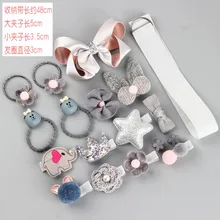 18 шт. детские заколки в Корейском стиле для маленьких девочек; головной убор принцессы для маленьких девочек; повязка на голову; аксессуары для волос для младенцев