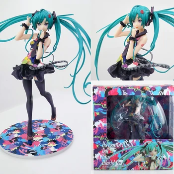 

Vocaloid Hatsune Miku Racing Miku Figures Tell Your World Ver. PVC Sexy Girl Figures Brinquedos Beauty Modeluty Model 21cm