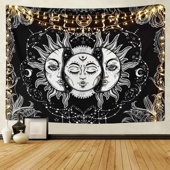 

Moon & Sun Mandala Tapestry Home Decoration Wall Hanging Boho Tapestry Blanket Witchcraft Skull Tapestry Wall Rug Carpet