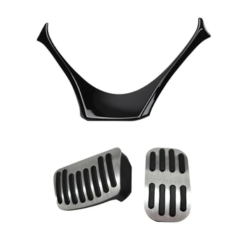 

Car Steering Wheel Panel Garnish Cover for Toyota C-Hr Chr 2017 2018 Black & Accelerator Gas Pedal Brake Pedal Cover