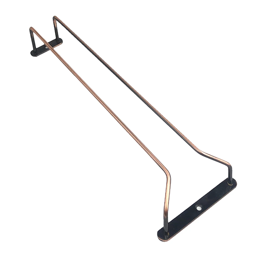 Under Cabinet Wine Glass Holder Metal Wire Stemware Hanger Organizer Wine Glass Hanging Rack for Home Kitchen Bar Restaurant