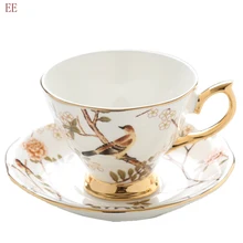 Роскошная золотая кофейная чашка королевские розы чайные чашки чайная чашка для заварки Классическая костяного фарфора блюдце чайная чашка из фарфора Tazas De кафе керамика E5
