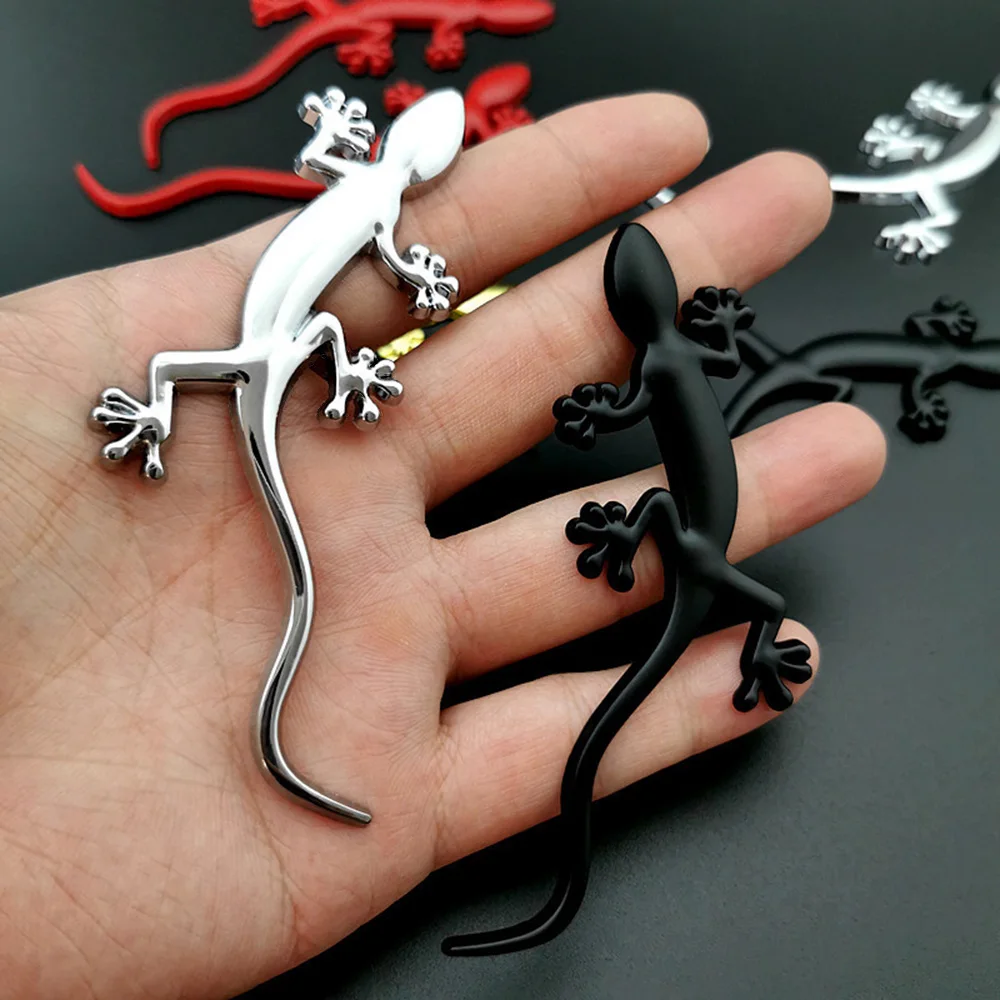 Car Badge Stickers 3D Metal Gecko Badge Logo Stickers For Audi A1-A6 Q2-Q5 RS Sline Quattro Sportback