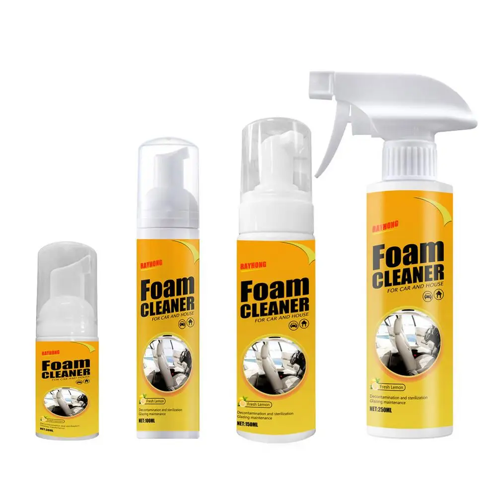 Limpiador de espuma multiusos para Interior de coche, Spray de espuma para limpieza del hogar, protección antienvejecimiento, 150ml/250 ml