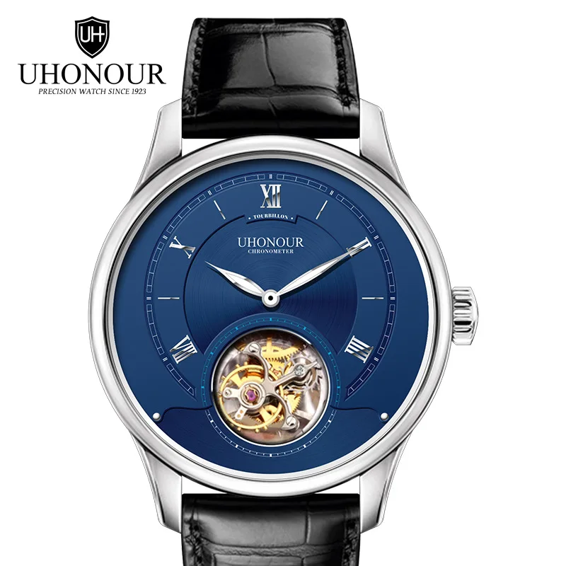 Switzerland Real Tourbillon оригинальные мужские прозрачные механические часы с ремешком деловые ультратонкие ручные мужские часы с большим циферблатом