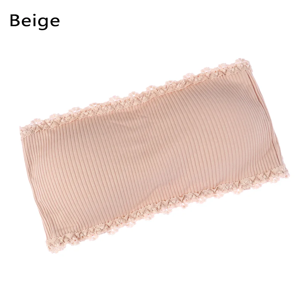 Beige Женский сексуальный топ с кружевом без бретелек, бандо, Спортивное нижнее белье, обёрточная грудь, формирующая мягкую пуш-ап трубу, нижнее белье, бюстгальтер - Цвет: Beige