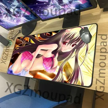 

XGZ Large Mouse Pad Black Lock Edge Anime Cute Girl Office Computer Desk Mat Rubber Non-slip Custom Fashion Carpet Coasters