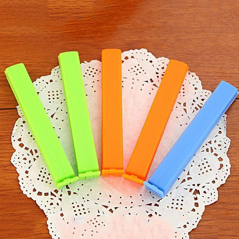 10pcs Kitchen supplies tool Kitchen Storage Household Snack Food Seal Sealing Bag Clip Sealer Clamp Plastic Tool gift