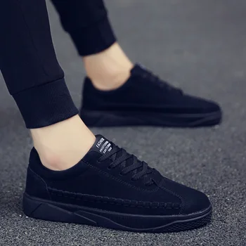 

New casual shoes men vulcanized Shoes Sneakers Men's Fashion winter Lace-Up solid Canvas warm Shoes Male Sneakers Breathable