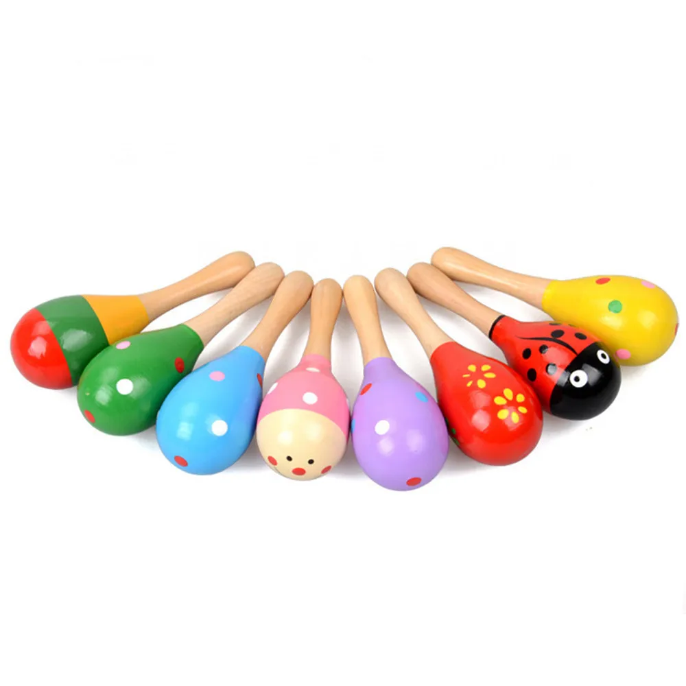 multicolor Мини-деревянный шар, детские игрушки, Ударные музыкальные инструменты, песочный молоток, детские игрушки, детские игрушки, Juguetes para ninos - Цвет: multicolor