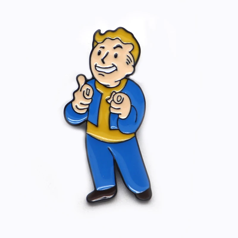 Эмалированная булавка Geeky Fallout Charisma, броши для мальчиков и девочек, булавка с отворотом, воротничок, аксессуары для корсажа, Пряжка для шарфа D116
