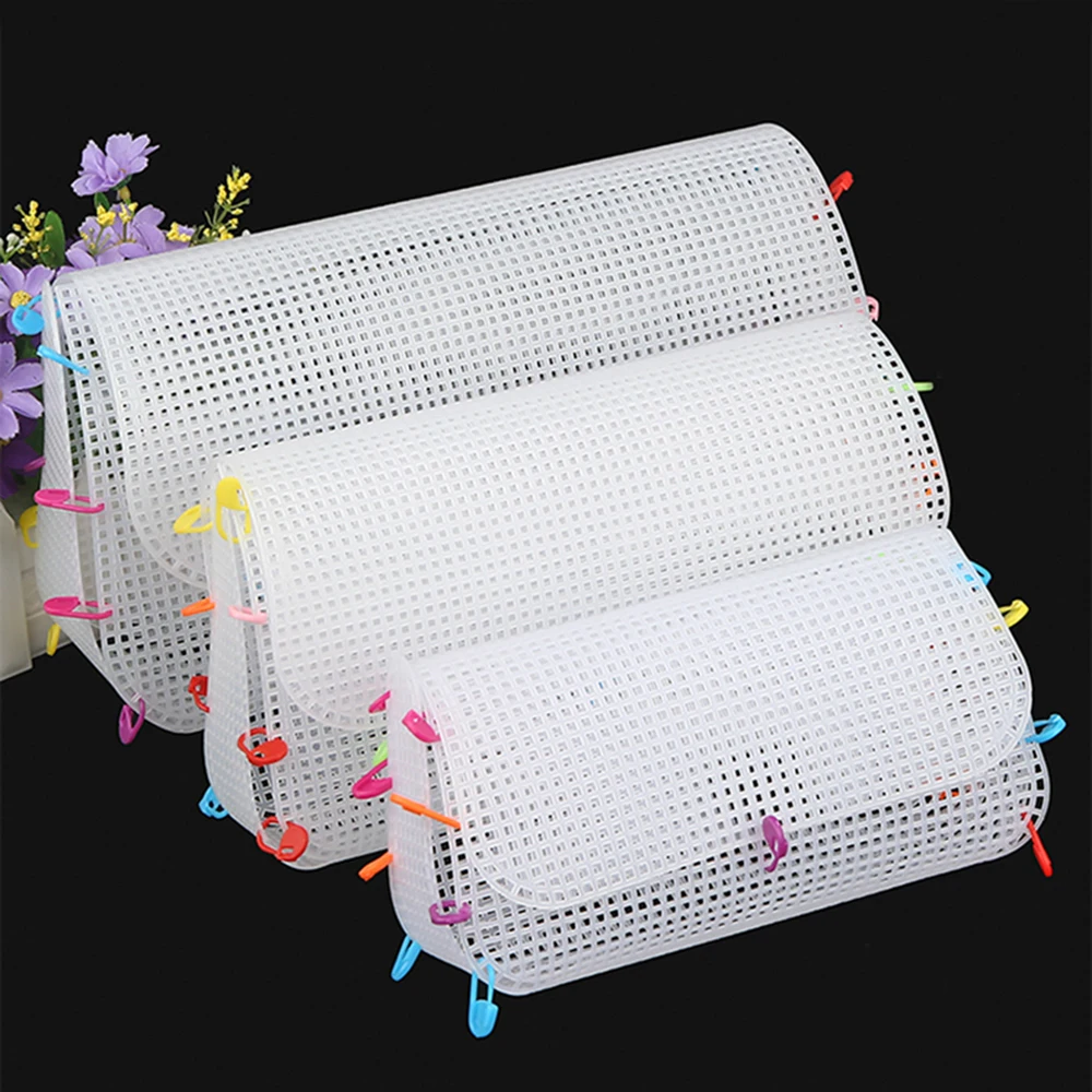 3 Size Auxiliary Knitting & Weaving Plastic Mesh Sheet Chenille Gold Velvet DIY Bag Accessories Easy Knit Helper