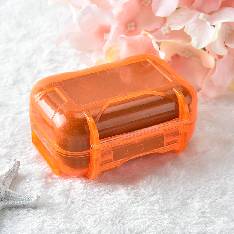 Orange Hearing instruments hard case In-ear Monitors Earphones Storage Holder for Hearing Aids - Цвет: Orange