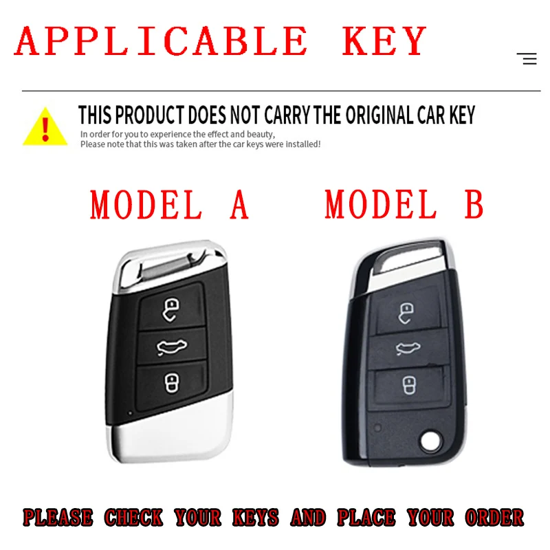Zinc Alloy Car Key Cover For VW Volkswagen Magotan Passat B8 Skoda Superb Kodiaq A7 Smart Keychain Remote Fob Protector Case key case key case cover car key shell