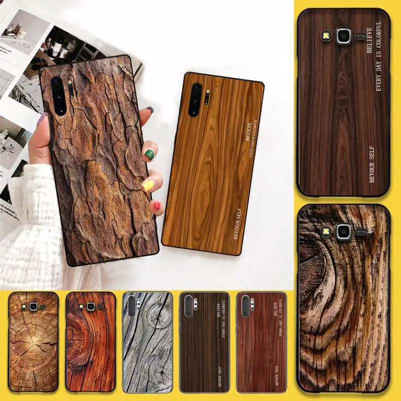 CUTEWANAN рисунок Текстура дерева ТПУ черный чехол для телефона Корпус Samsung Note 7 8 9 10 pro