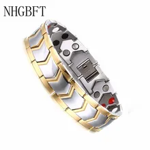 NHGBFT высокое качество мужской Здоровый Магнитный Браслет Био энергия магнитные браслеты Прямая поставка