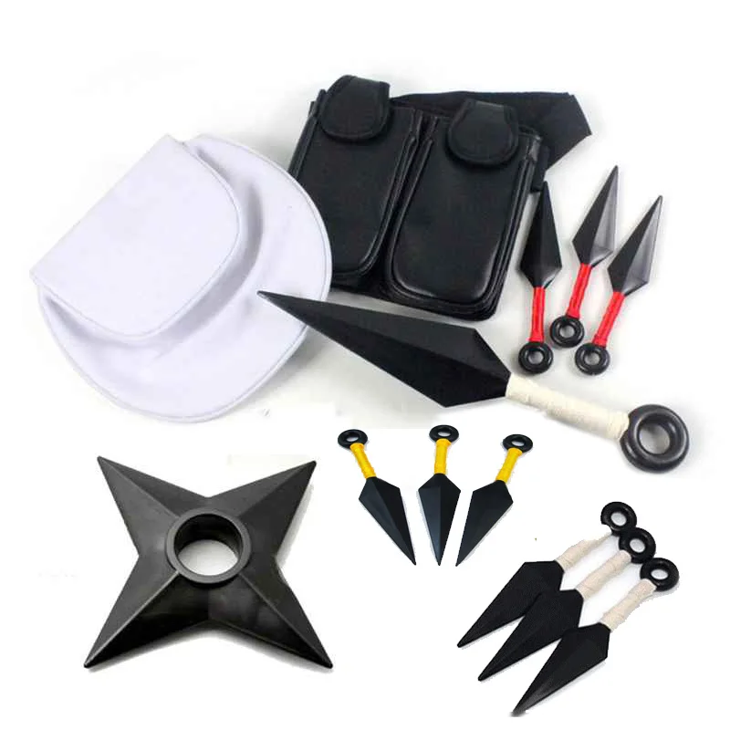 Anime Naruto Kunai Ninja Shuriken Schwert Prop Kunststoff Cosplay Spielzeug 