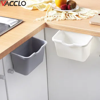

Vacclo Creative Kitchen Cabinet Door Hanging Trash Garbage Bin Rubbish Container Storage Boxes Cupboard Door Back Hanging Cans