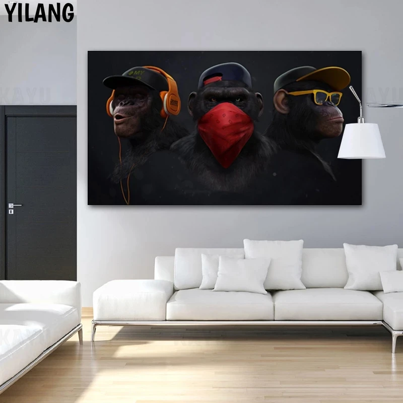 GANGSTER MONKEYS Canvas Poster
