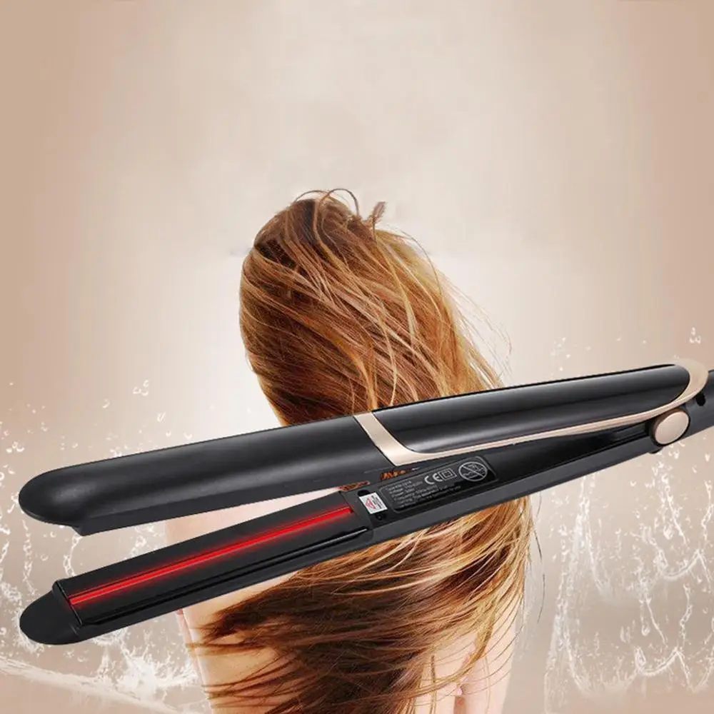 

Infrared Flat Iron Digital Hair Straightener Iron with Ceramic Tourmaline Plate Temperature Control Hair Iron Christmas Gift
