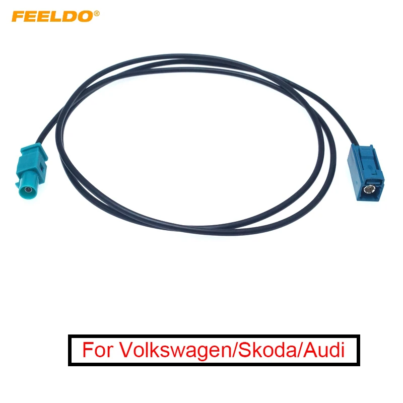 

FEELDO 10Pcs Car FAKRA Z Radio Signal Antenna AM/FM 1 Meter Wiring Adapter For Volkswagen/Skoda/Audi OEM Stereo Head Unit