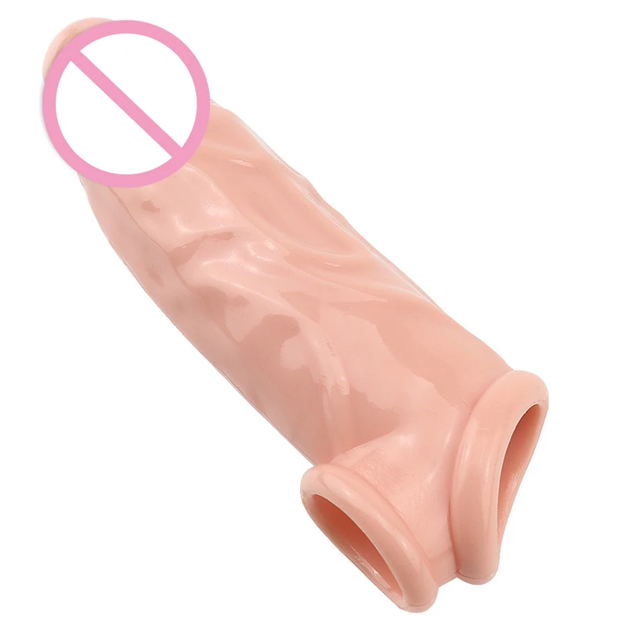 Soft Penis Sleeve Sex Toys Penis Extender Condom for men Delayed Ejaculation Cock Rings Reusable Condoms Adult toy for couple