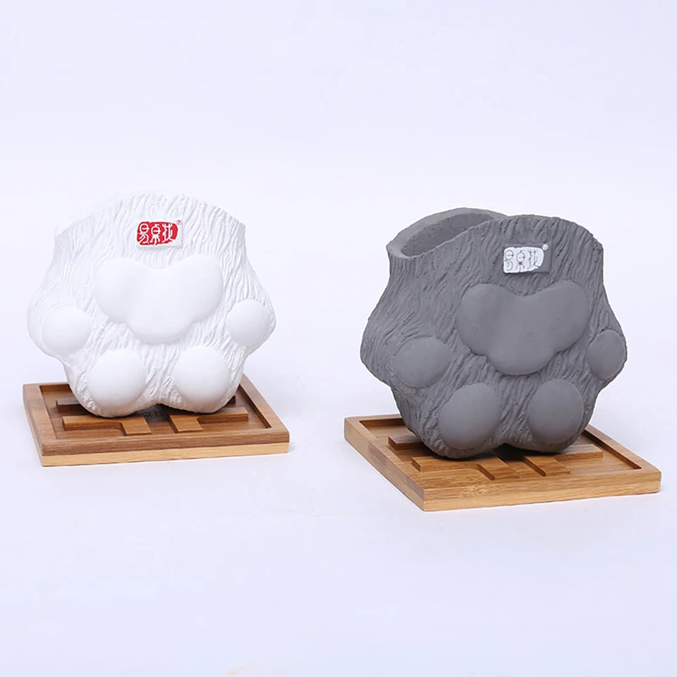 Pot A Fleurs Ciment Griffe De Chat Joli Design Mur Suspendu De Bureau Pour Bonsai Orchidee Cache Pot Conteneur Decor De Balcon Aliexpress