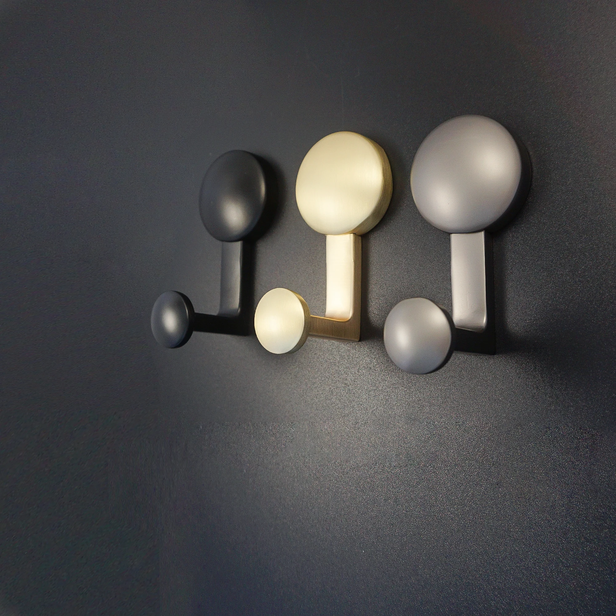 Mfys Black Clothes Hooks Zinc Alloy Hooks For Hanging Bags Keys Coats Gold Robe Hook Wall