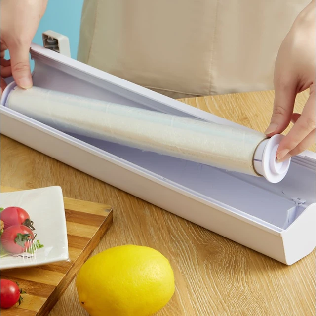 Home Plastic Wrap Dispensers And Foil Film Cutter Food Cling Film Cutter  Stretch Tite Plastic Wrap Dispenser With Cutting - AliExpress