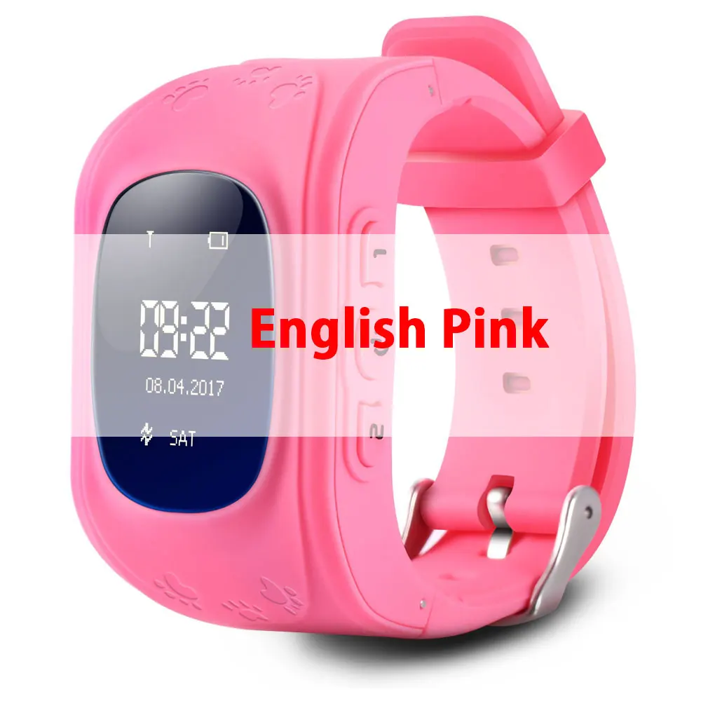 Gps анти-потеря смарт детские часы монитор Детские действия SOS Вызов расположение трекер водонепроницаемые детские часы IOS и Android - Цвет: English  Pink