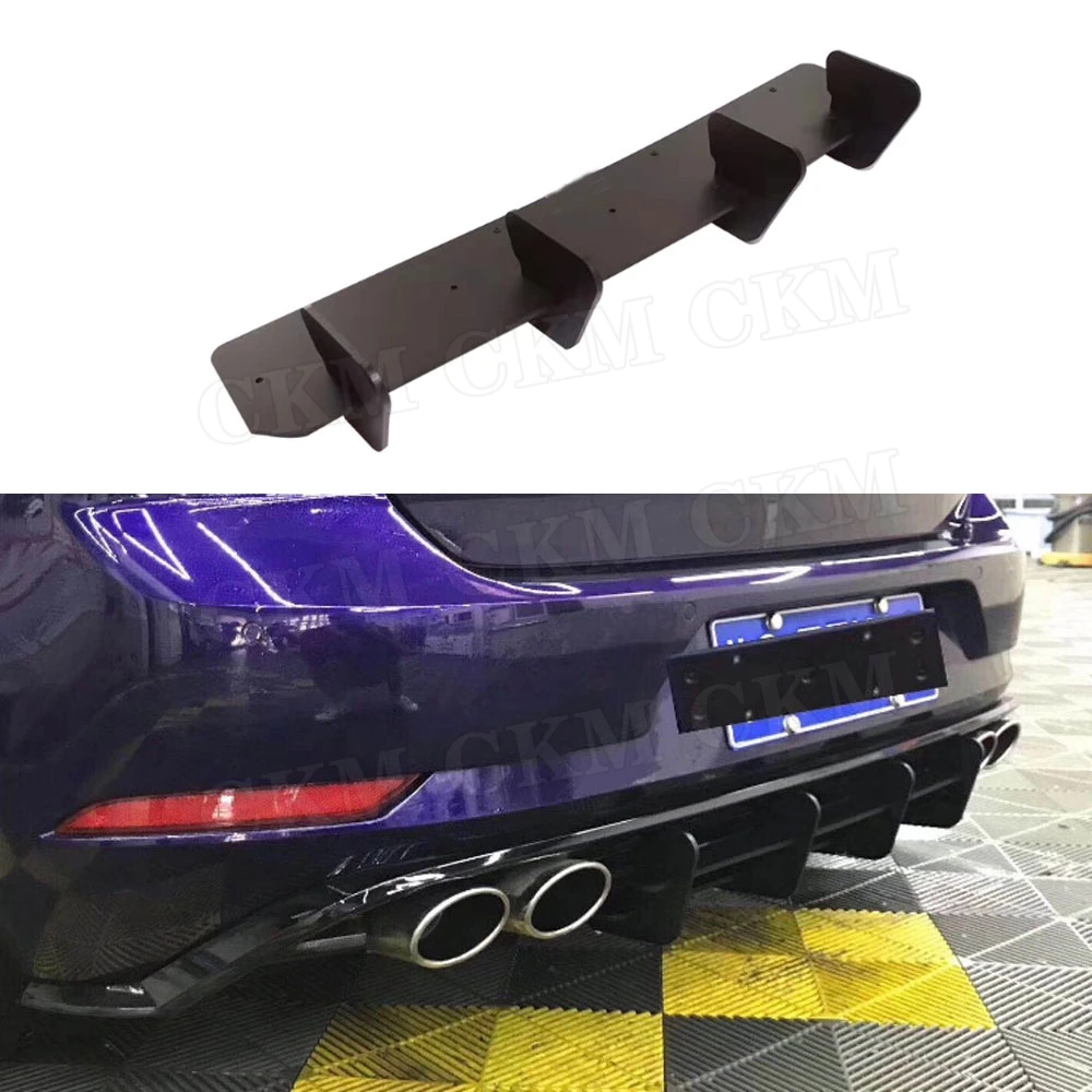 

MK7.5 Rear Lip diffuser Trim Cover For Volkswagen VW Golf VII MK7 7.5 R Fins Shark Style ABS Bumper Protector Car Styling