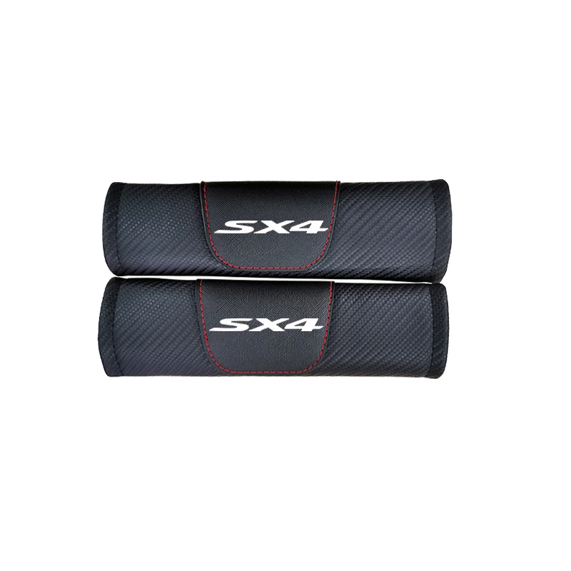 Для Suzuki Sx4 2 шт. модная карбоновая кожаная накладка для ремня безопасности автомобиля автомобильный ремень безопасности Наплечная накладка автомобильные аксессуары для стайлинга автомобиля - Название цвета: style1