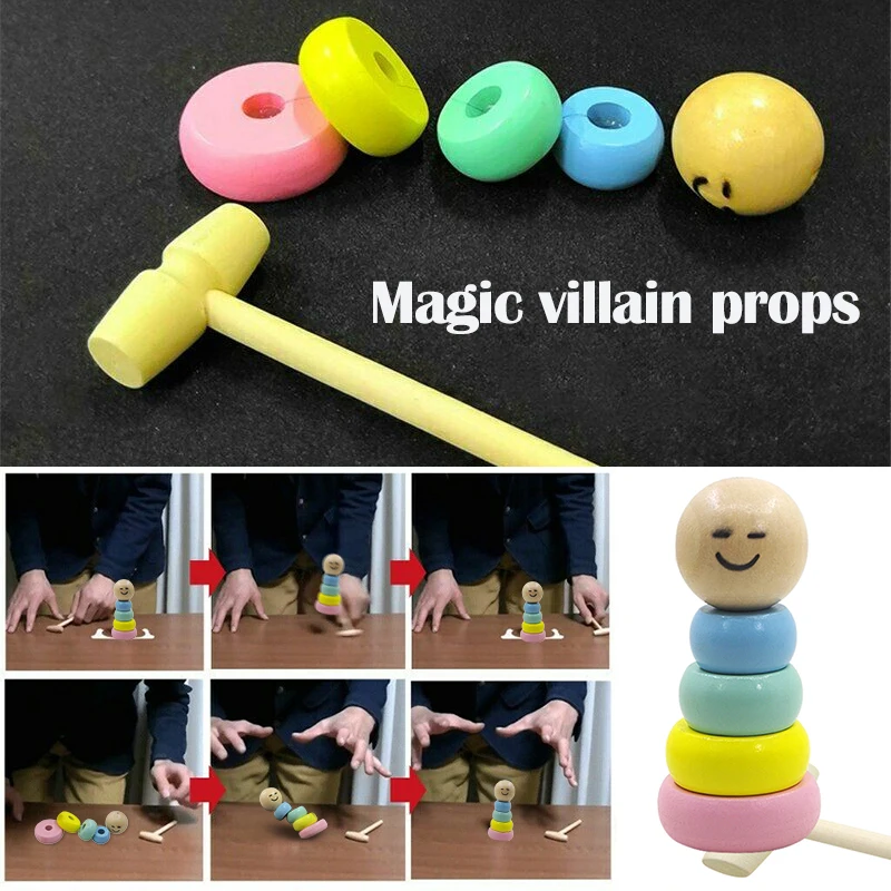 

1 Set Unbreakable Immortal Daruma Magic Toy Automatic Assemble Tricks Close Up Stage Magic Props Wood Toy Accessory for Children