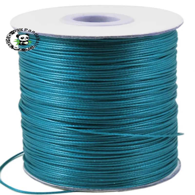 110 DarkCyan Pandahall 1 рулон 0,5 мм корейский вощеный полиэфирный шнур для изготовления нанизывающих материалов 38 цветов - Цвет: 110 DarkCyan