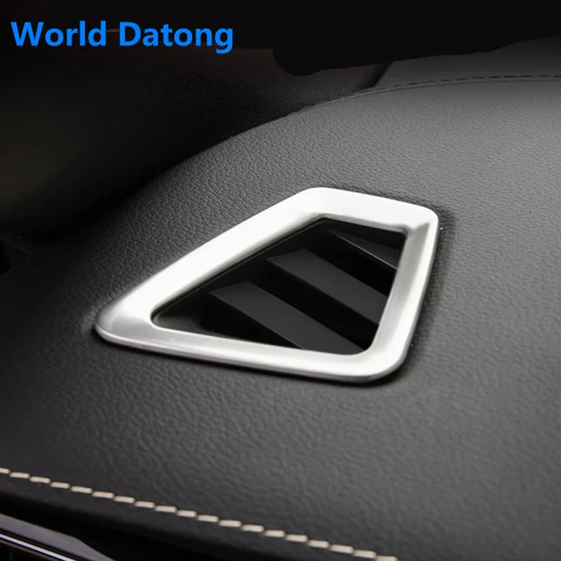 

Interior Dashboard Side Upper Air Conditioning AC Vents Frame Cover Stainless steel Trim 2pcs for VOLVO XC60 2018 2019 2020