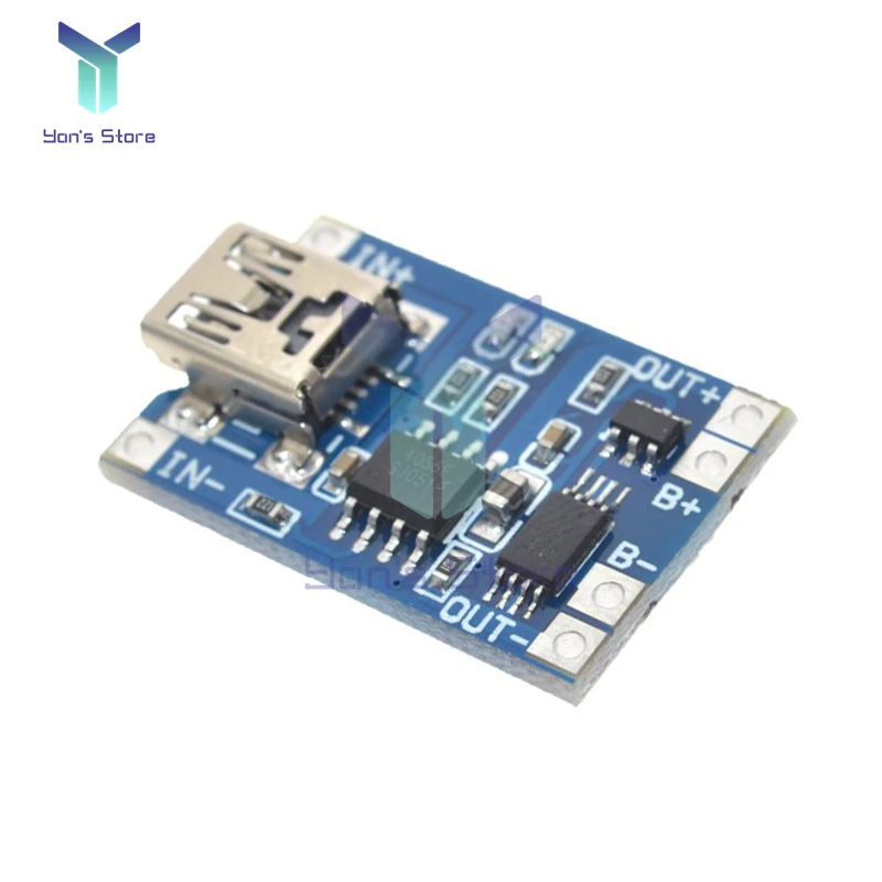5PCS Mini USB 5V 1A 18650 Lithium Battery Charger Module Charging Board With Protection Dual Functions Li-ion |