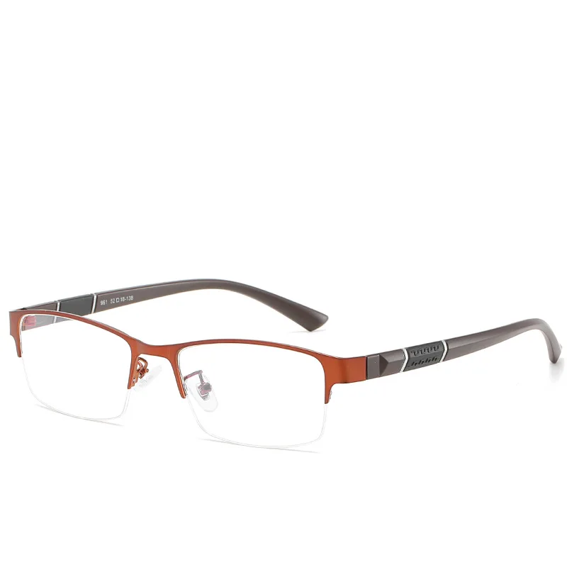 Myopia Glasses Diopter-0.5-1-1.5-2-2.5 To-6 Women Men Upscale TR90 Half Frame Finished Prescription Spectacles Nearsighted