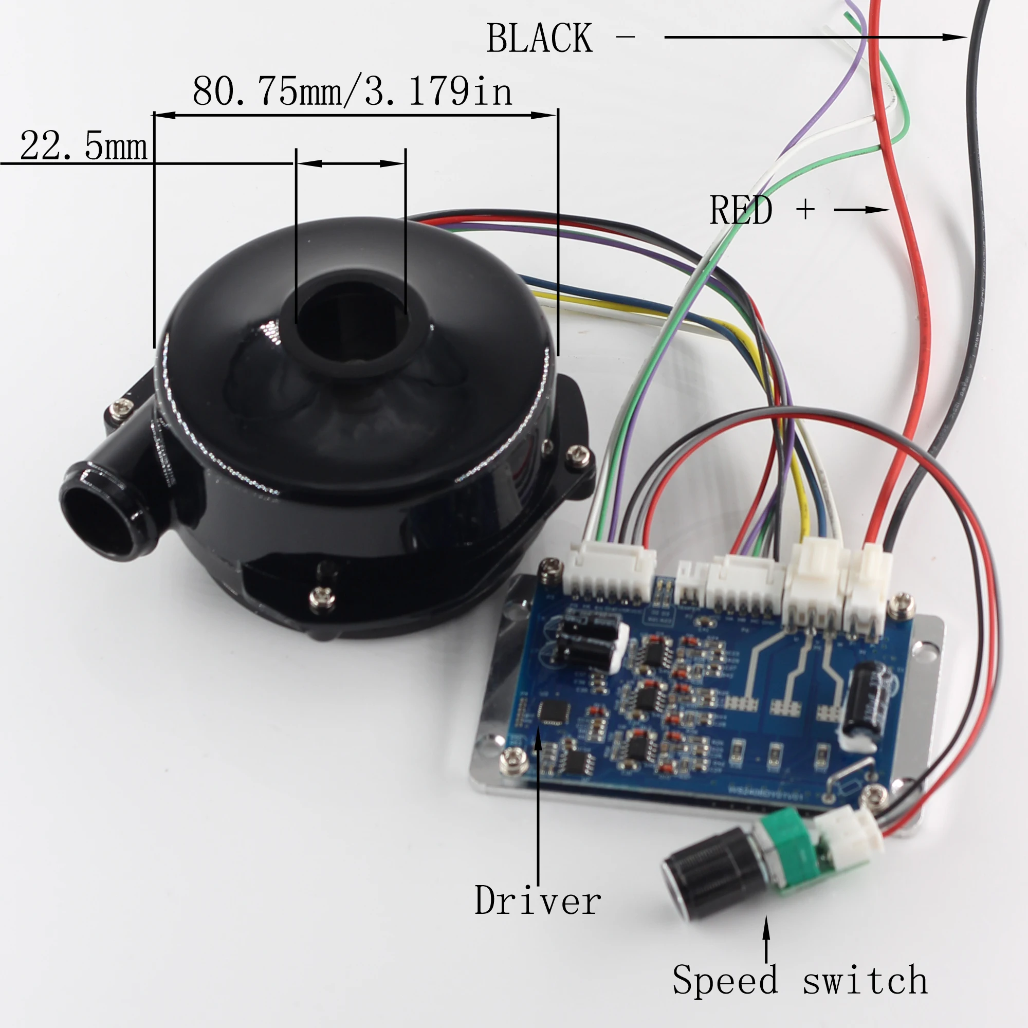 WS9250 DC 24V Micro Бесщеточный центробежный переменного тока трехфазный вентилятор