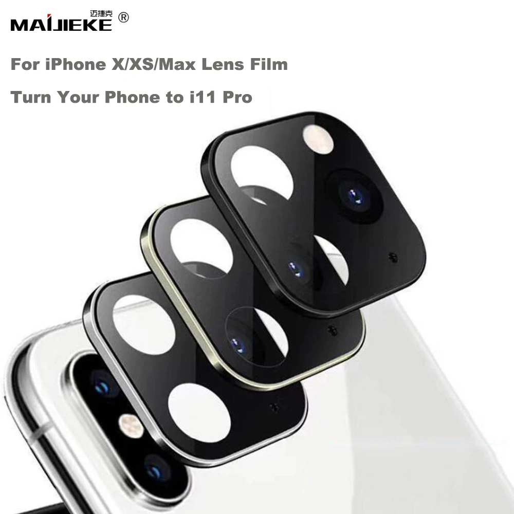 

Luxury Metal Alumium Camera Lens Seconds Change For iPhone 11 pro Protector Ring Cover For iPhone X XS MAX Camera Glass Cover