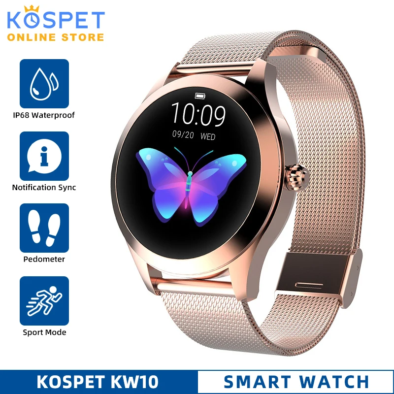 IP68 Waterproof Smart Watch Women Sleep Monitoring Heart Rate Monitor
Fashion Lonvely Smartwatch KW10 Bracelet For Android IOS
