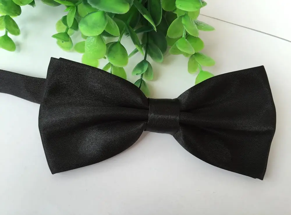 Black Bowtie 10 стилей модные галстуки полосатые новогодние галстуки для мужчин красный зеленый синий черный свадебные жаккардовые Тканые шелковые галстуки - Цвет: Black Bowtie