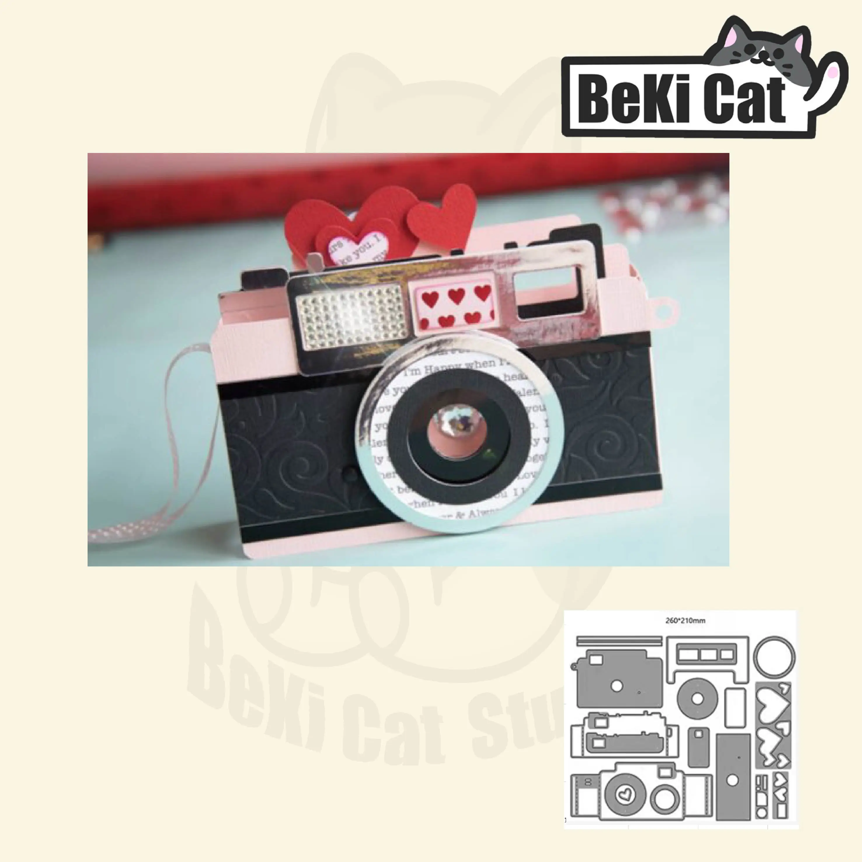 

Beki Camera cutting die file Original Stencils for DIY Scrapbooking photo album Decorative DIY Paper Cards