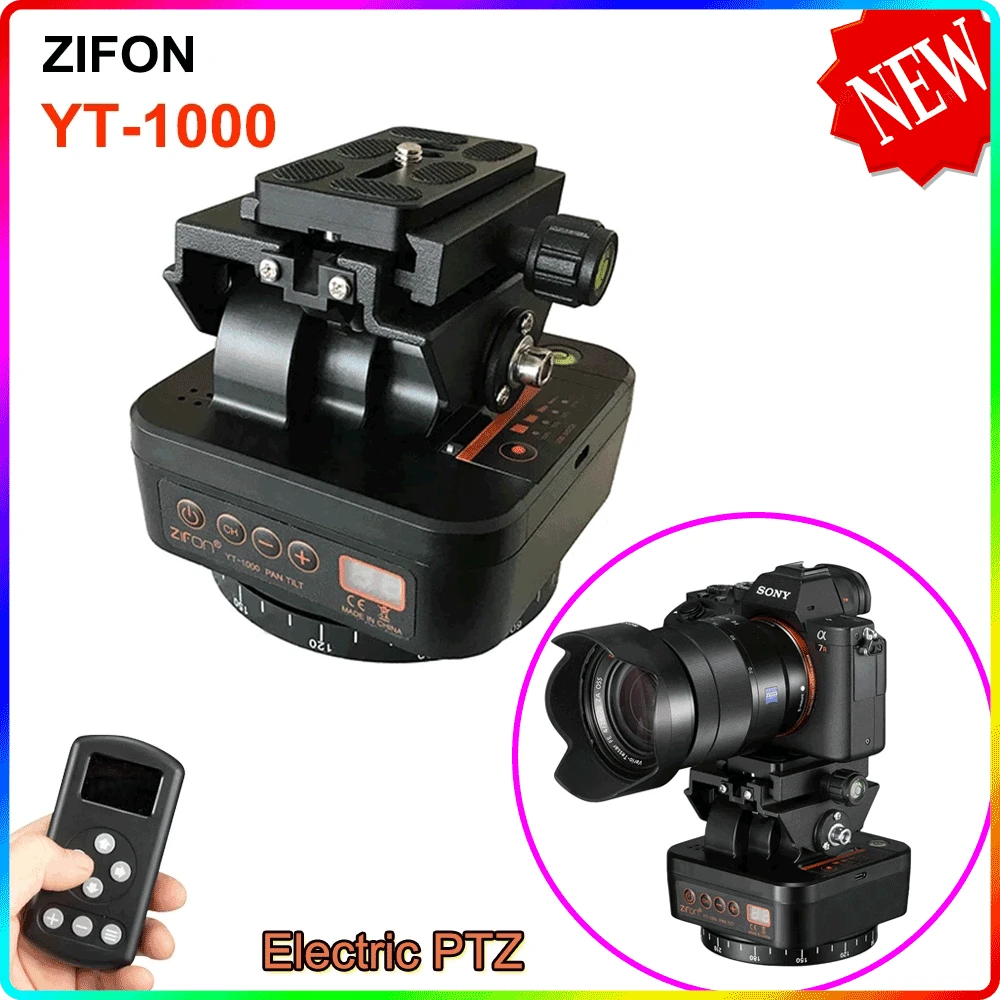 Zifon Yt-1000 Auto Motorized Rotating Panoramic Head Remote Control Pan ...