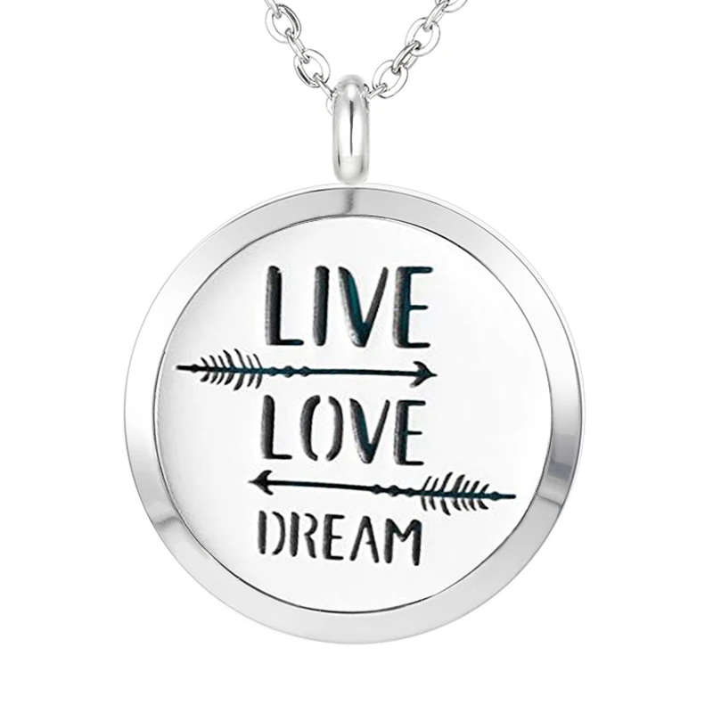 011 Essential Oil Diffuser Locket Pendant Necklace