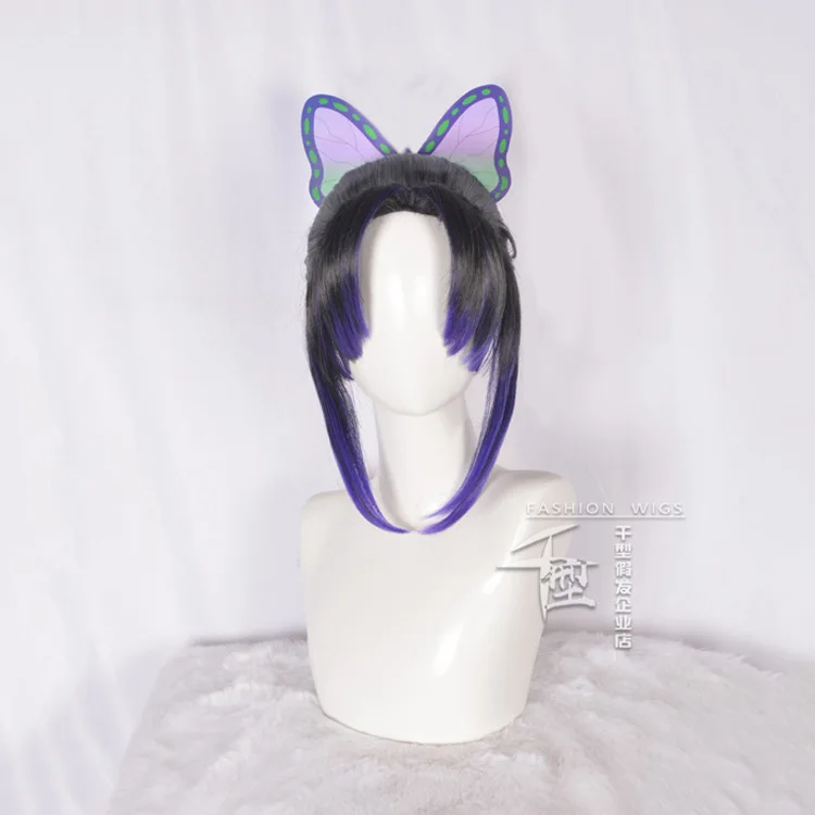 Косплей Костюм для косплея, парик+ головной убор с бабочкой, аниме, волосы, короткие, widow's пик