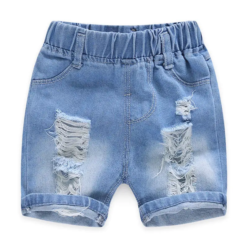 Baby Boy Shorts Jeans Summer Boys Printing Denim Cotton Casual Kids Short Pants For Children Trousers 2-8Years Clothing