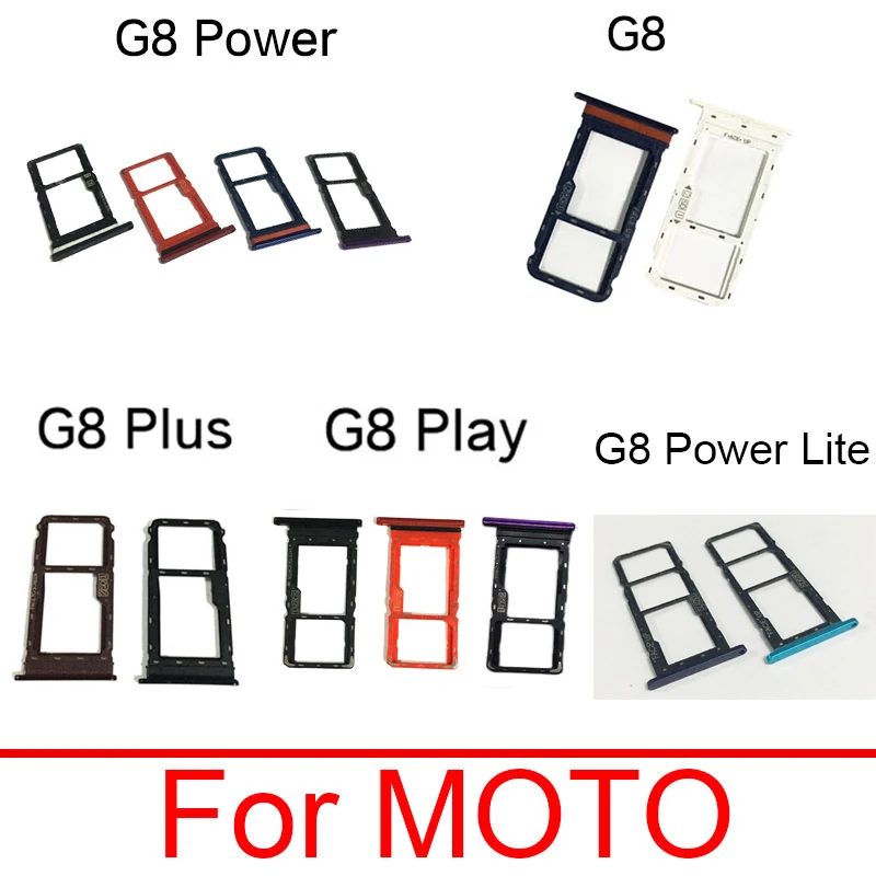 

Sim Card Tray Holder Adapters For Motorola Moto G8 G8 Plus G8 Play G8 Power Lite Sim Reader Card Slot Socket Replacement Part